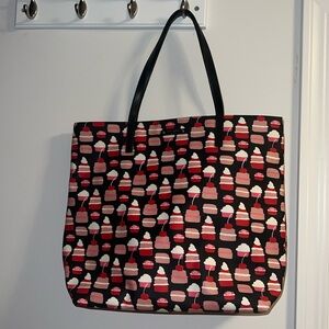 Kate Spade TAKE THE CAKE BON SHOPPER Large Tote Cupcake Bag Purse
